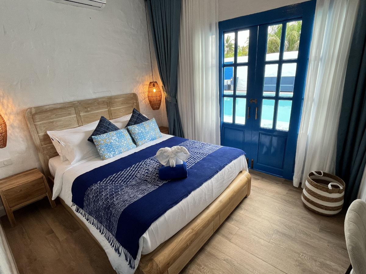 Pool Suite bedroom with pool view